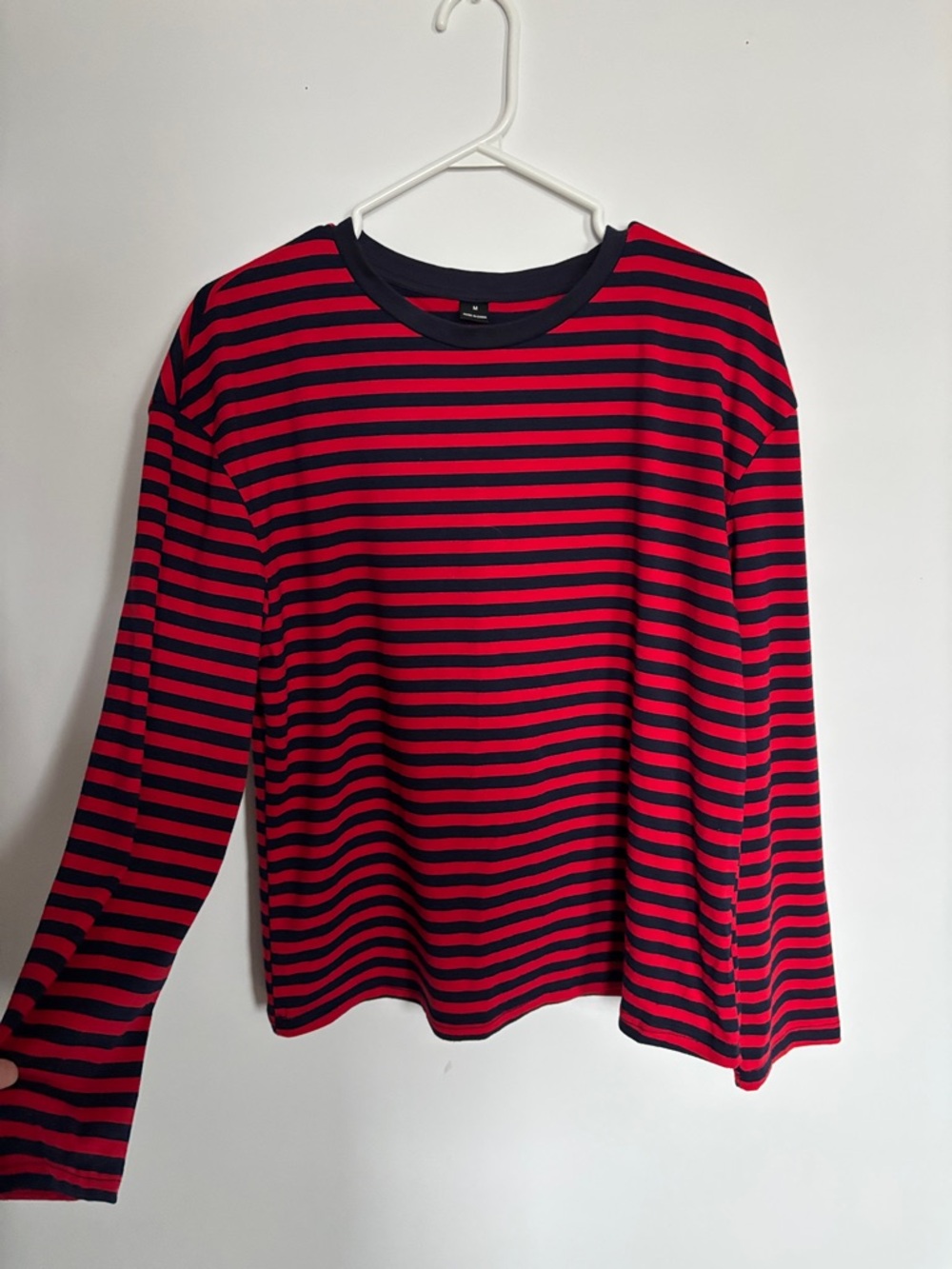 Striped Long Sleeve Tee - Red & Navy
